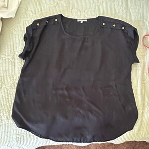Black Blouse with Gold Details